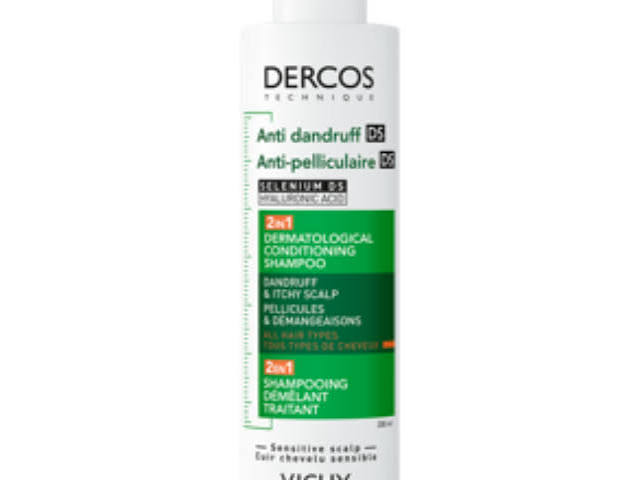 VICHY DERCOS DS ANTI PELLICULAIRE 2EN1 SHAMP ET DEMELANT TOUS TYPES DE CHEVEUX 200ML